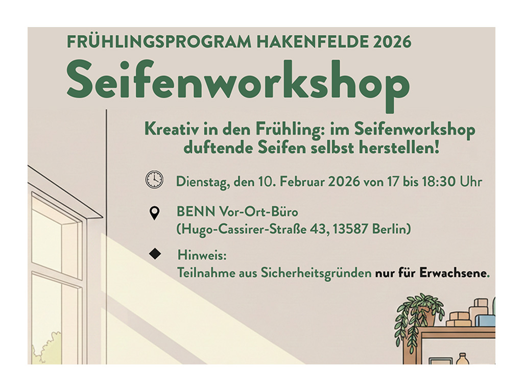 Read more about the article Seifenworkshop aus dem Frühlingsprogramm Hakenfelde 2026